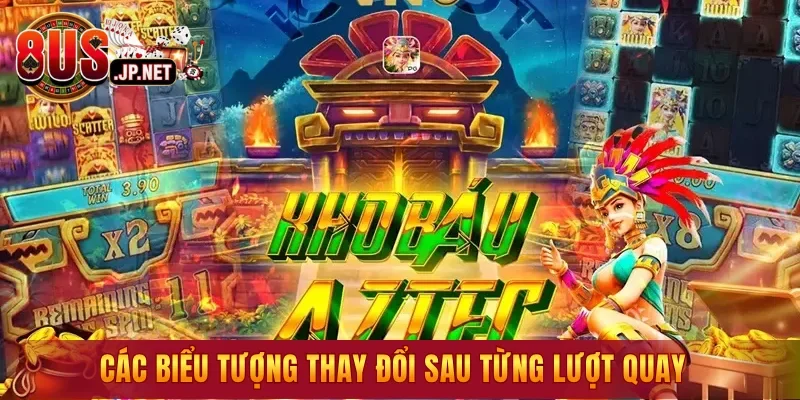 Cách các biểu tượng thay đổi sau từng lượt quay 