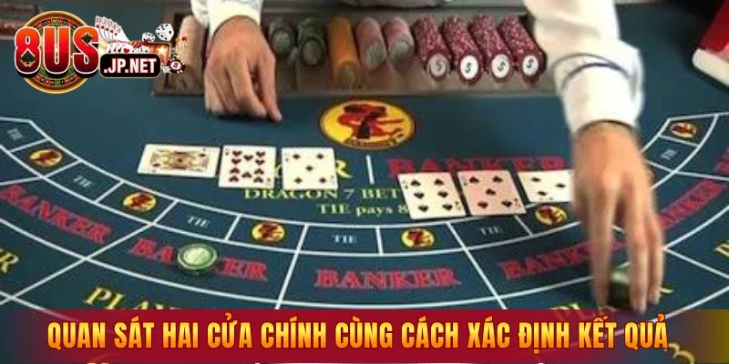 Quan sát hai cửa chính cùng cách xác định kết quả 