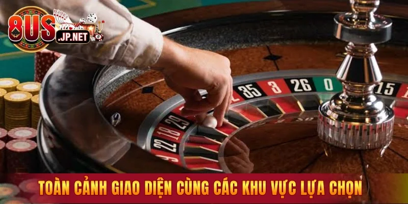 Toàn cảnh giao diện cùng các khu vực lựa chọn 